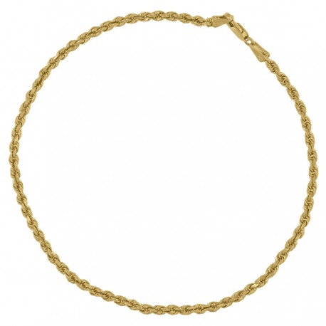 Elegant Yellow Gold Rope Twist Chain with Barrel Clasp