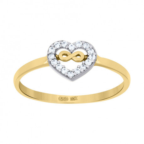 Reeds Women's Two-Tone Interlocking Heart Infinity Ring