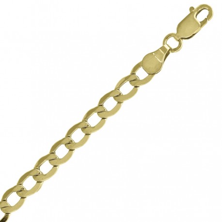 10kt Yellow Gold 6.5mm Hollow Cuban Link Bracelet