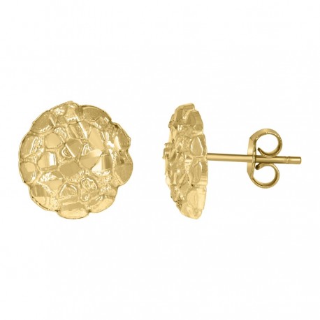 10kt Yellow Gold Mens Fashion Stud Earrings