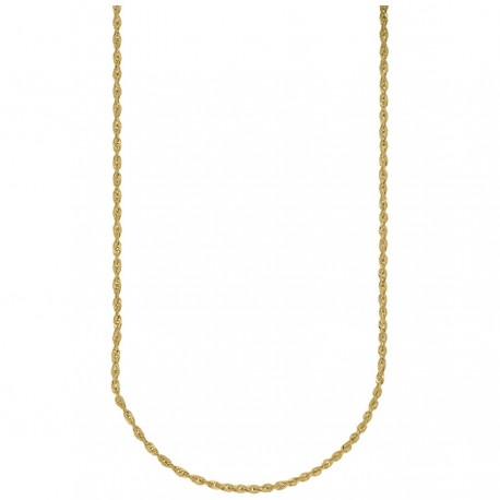 10kt Yellow Gold Unisex Hollow Rope Chain 2mm (18" to 30 inches)