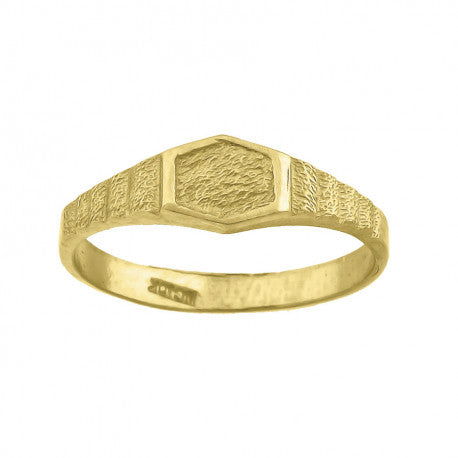 10KT BABY SIGNET RING