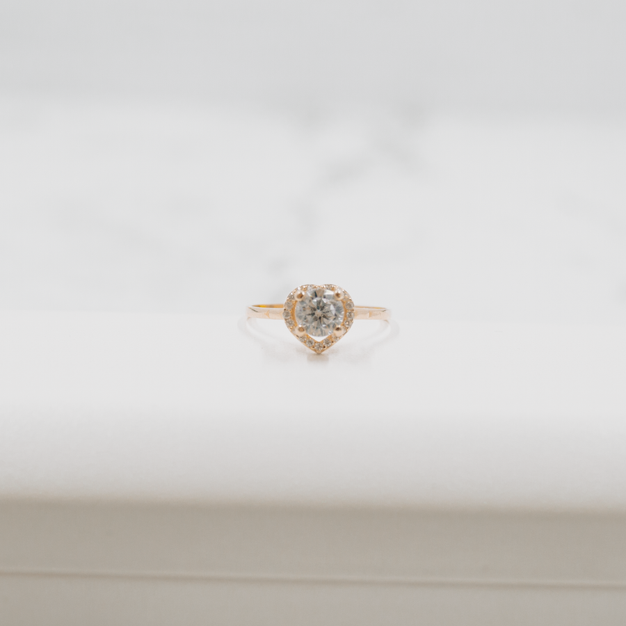 14KT CZ HEART PROMISE RING #96433