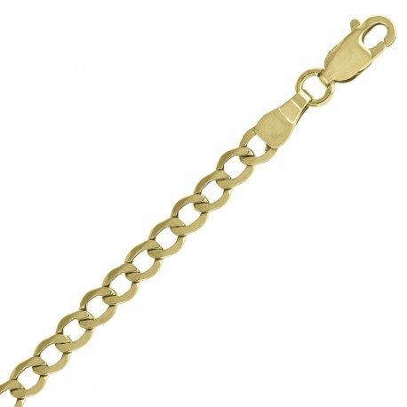 10kt Yellow Gold 4.6mm Hollow Cuban Bracelet