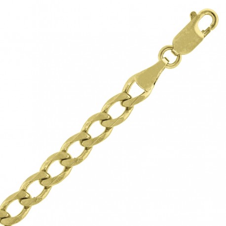 10kt Yellow Gold Unisex Solid Cuban Chain 4.7mm 18 To 24 Inches