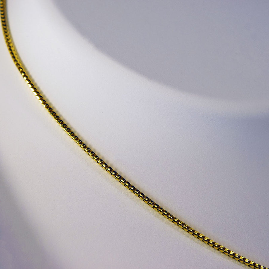 Yellow 925 Silver 1.5mm Unisex Solid Franco Chain(16”to 24”)124245