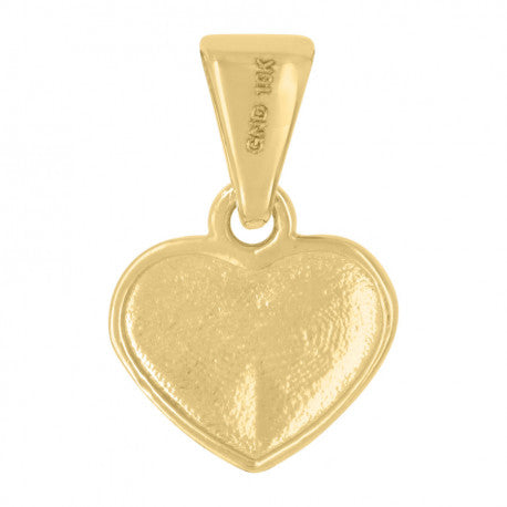 10kt Yellow Gold Womens Heart Charm Pendant