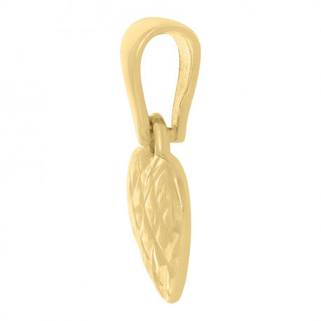 10kt Yellow Gold Womens Heart Charm Pendant