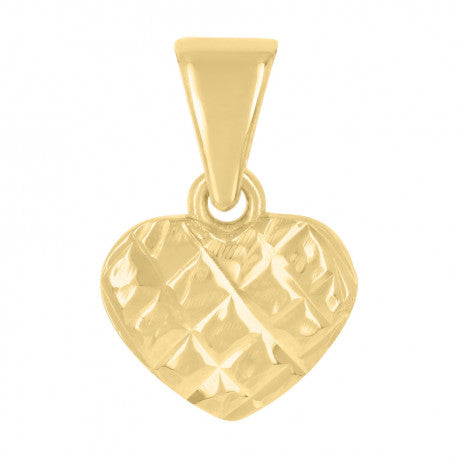 10kt Yellow Gold Womens Heart Charm Pendant