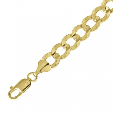 10kt Yellow Gold Mens Solid Cuban Chain 8.5mm 20 To 24 Inches
