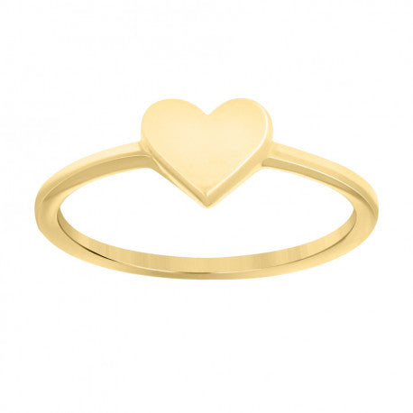 10kt Yellow Gold Womens Heart Ring