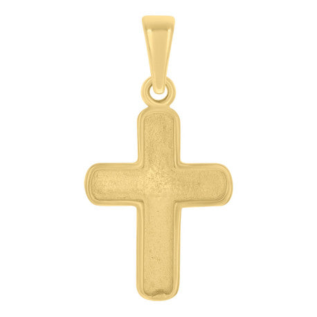 10kt Two-tone Gold Unisex Cross Religious Charm Pendant