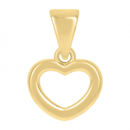 10kt Yellow Gold Womens Heart Charm Pendant