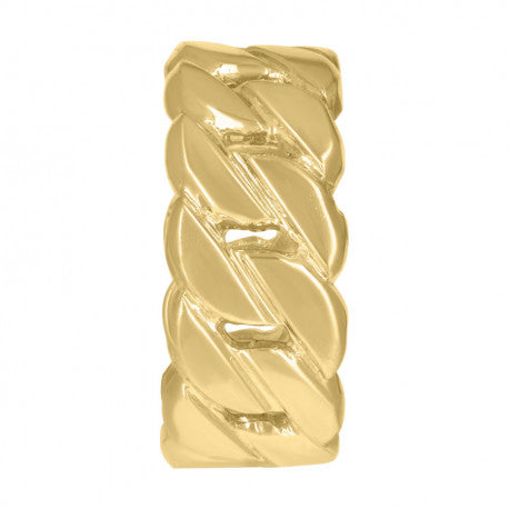 10kt Yellow Gold Mens Cuban Link Fashion Ring