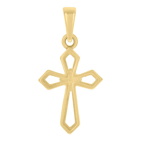 10kt Two-tone Gold Unisex Cross Religious Charm Pendant