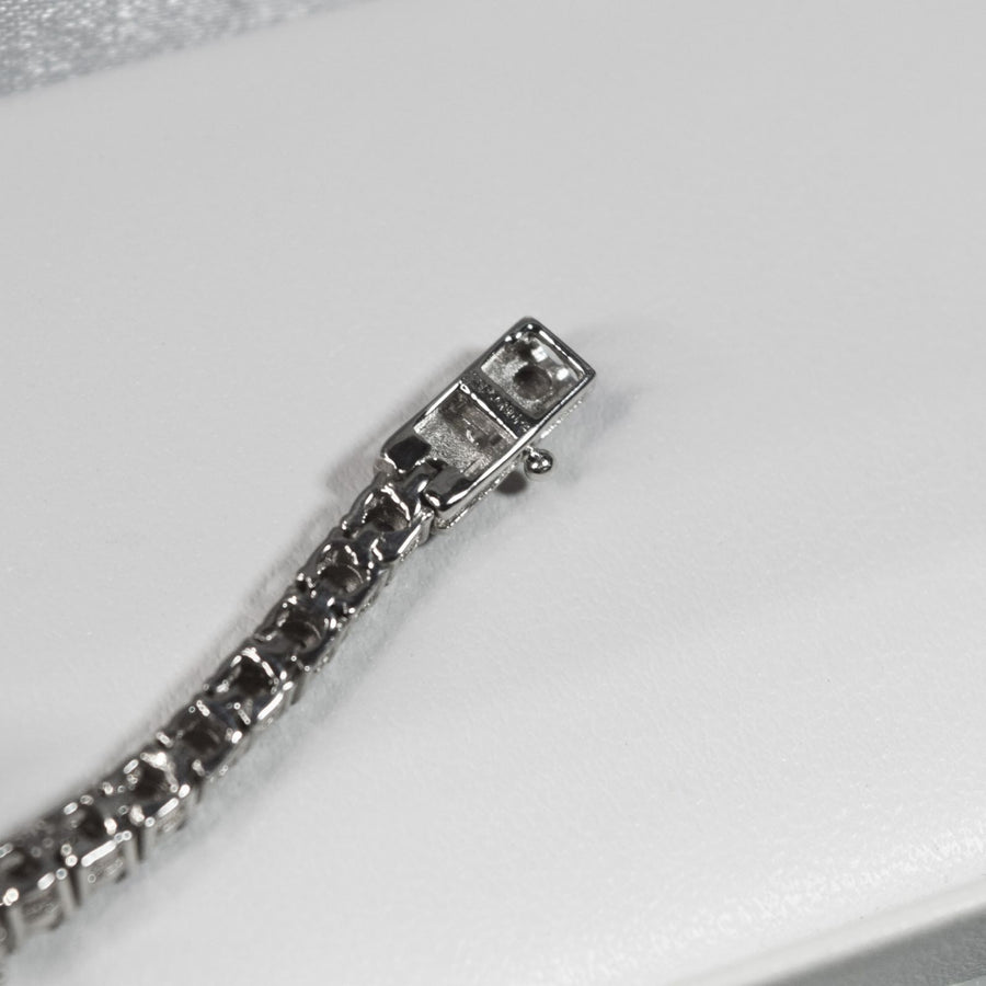 1/2 CTW Natural Diamond Unisex White 925 Silver Fanuk Tennis Bracelet #161646