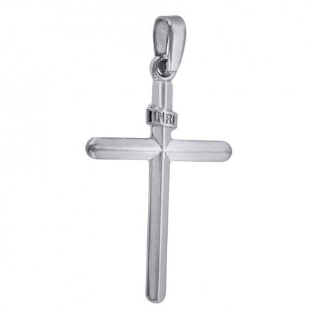 925 Solid Silver Unisex INRI Cross Religious Charm Pendant 75629