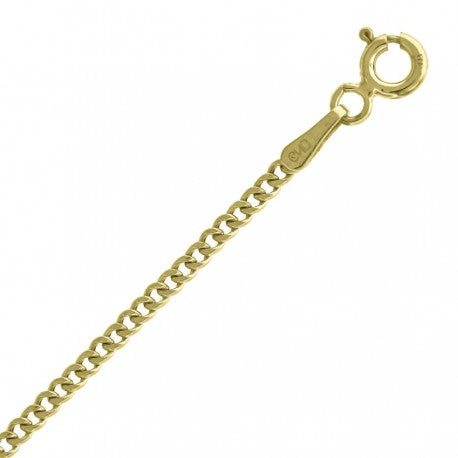 10kt Yellow Gold Unisex Hollow Cuban Chain 1.8mm 18 To 24 Inches