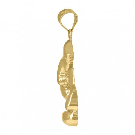 10kt Yellow Gold Mens Sports Boxing Gloves Charm Pendant