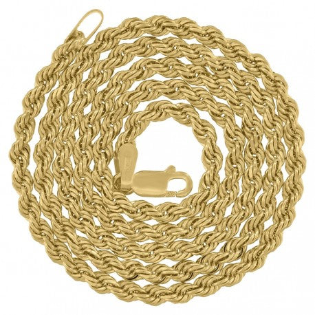 2.5mm Rope Chain (Diamond Cut) 16 inch / Yellow Gold / 22kt