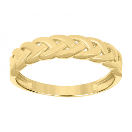 10kt Yellow Gold Womens Braided Fashion Ring