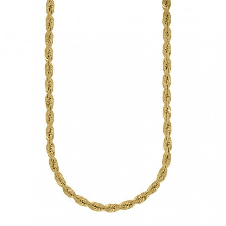 10kt Yellow Gold Solid Rope Chain 6mm 20 to 24 inches