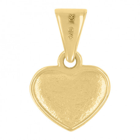 10kt Yellow Gold Womens Heart Charm Pendant