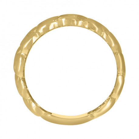 10kt Yellow Gold Mens Cuban Link Fashion Ring