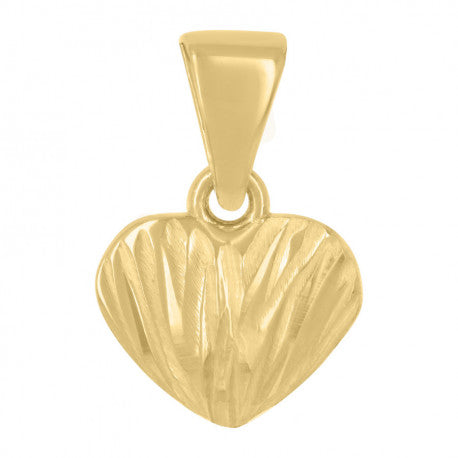 10kt Yellow Gold Womens Heart Charm Pendant