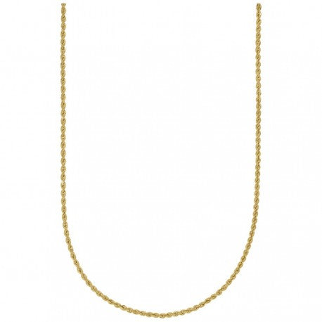 10kt Yellow Gold Solid Rope Chain 2.5mm 18 to 24 inches